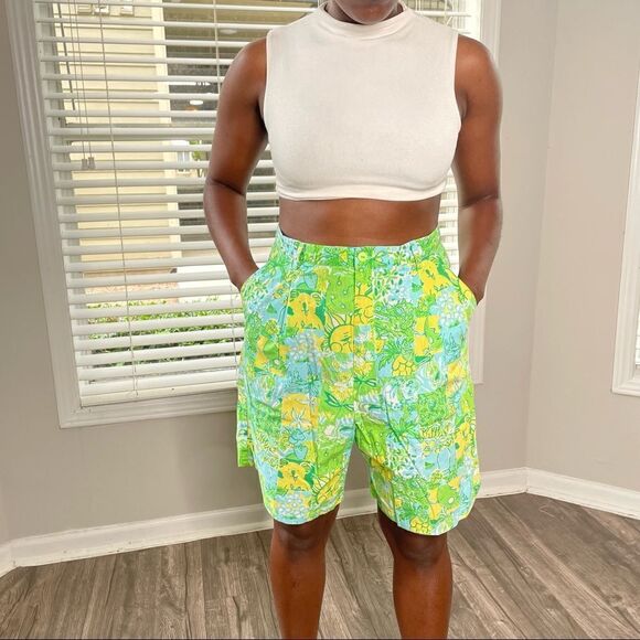 LILLY PULITZER Vintage White Label Koala Sun Bermuda Shorts Key West - Picture 3 of 16